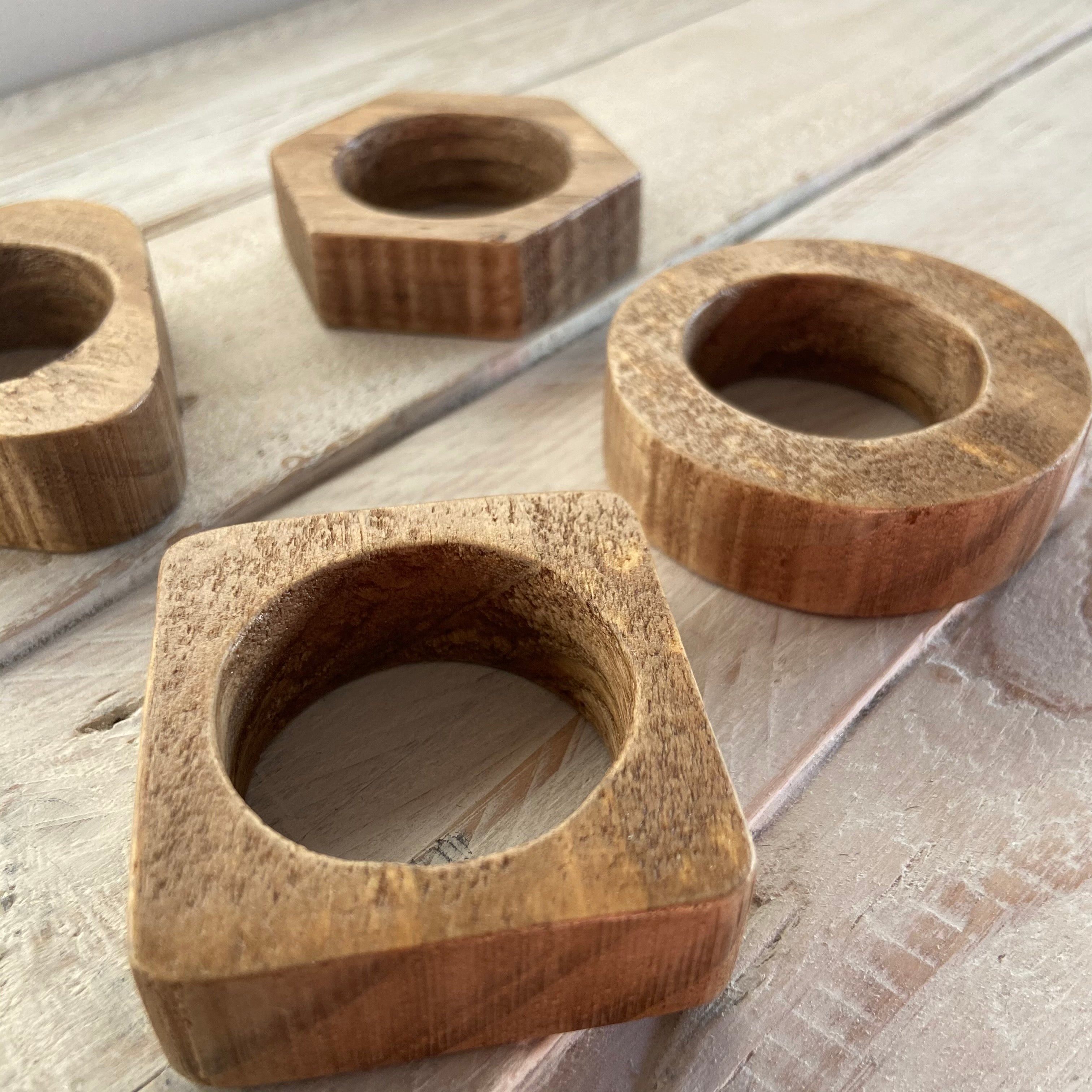 Servilleteros de madera - Decoración de madera artesanal