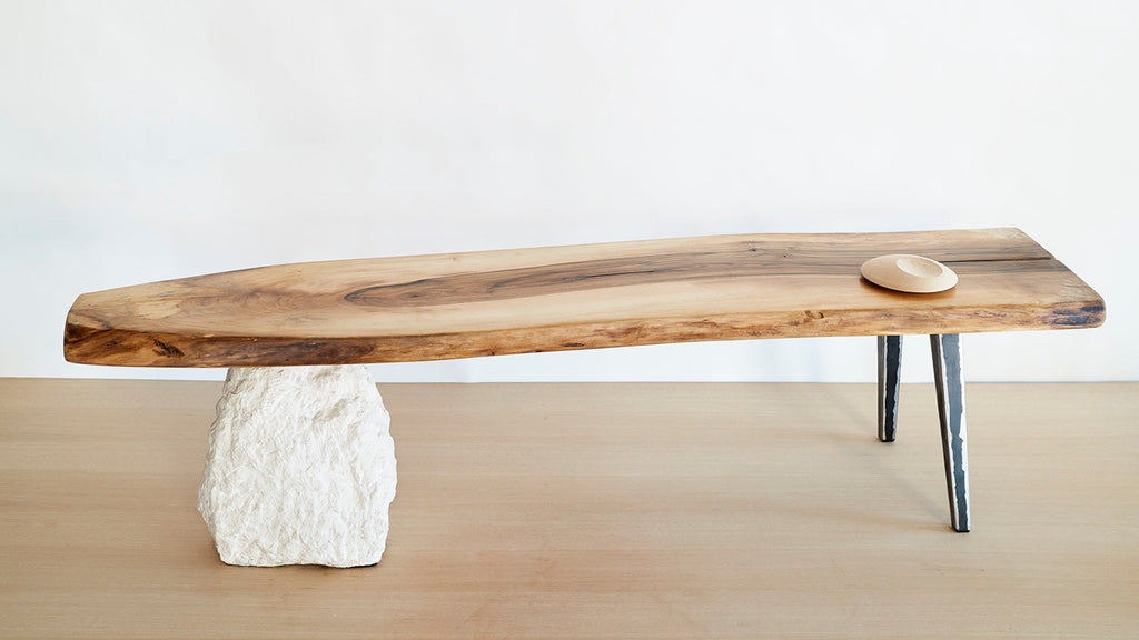 MESA MADERA Y PIEDRA