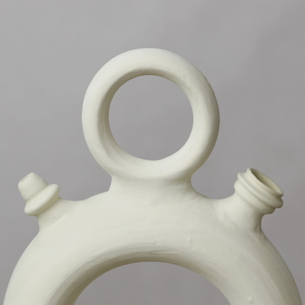 Botijo Rollo de cerámica Blanco