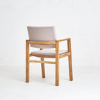 silla madera y beige diseño