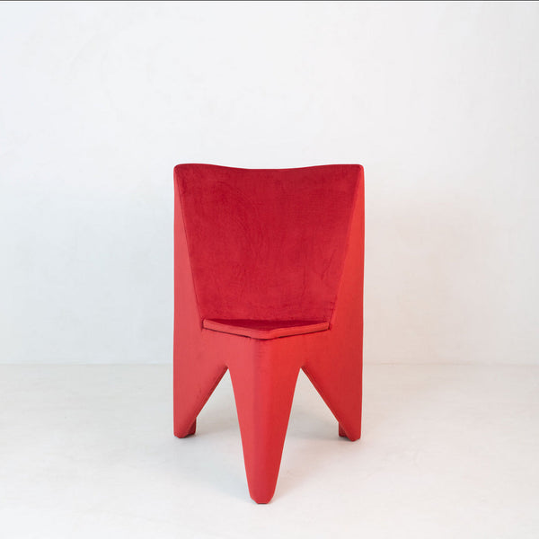 butaca roja de tacon diseño