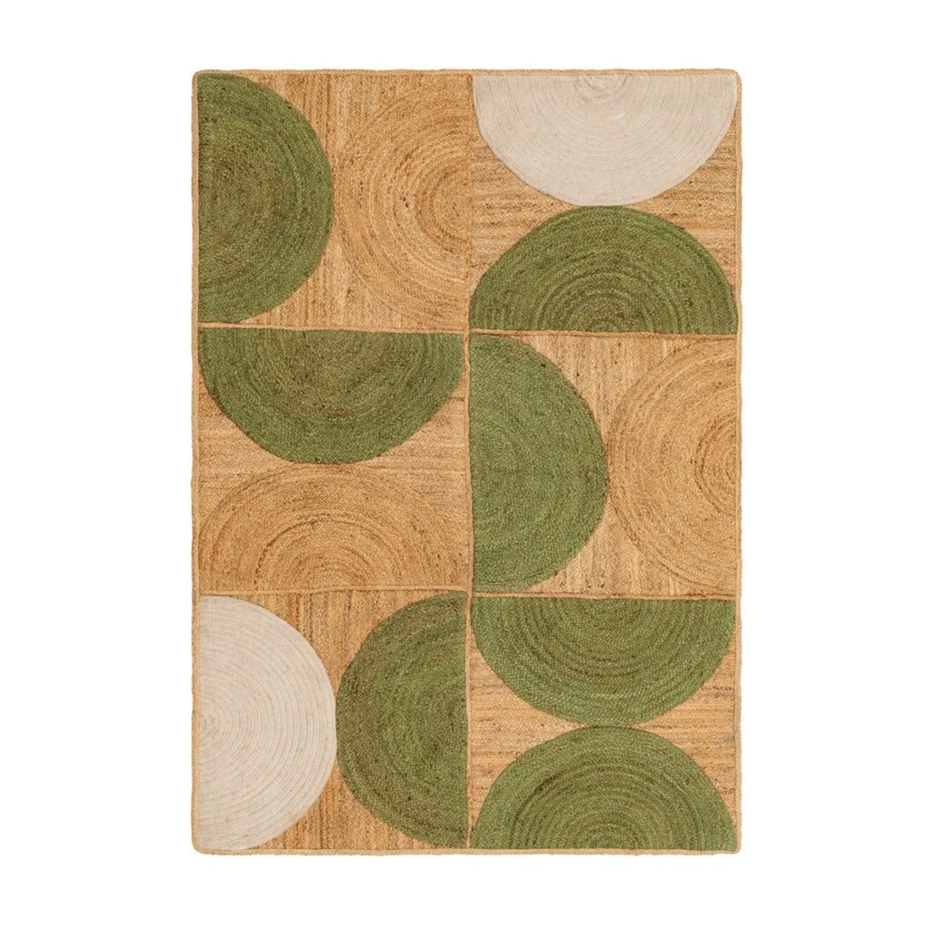 Alfombra ALCOY de yute verde