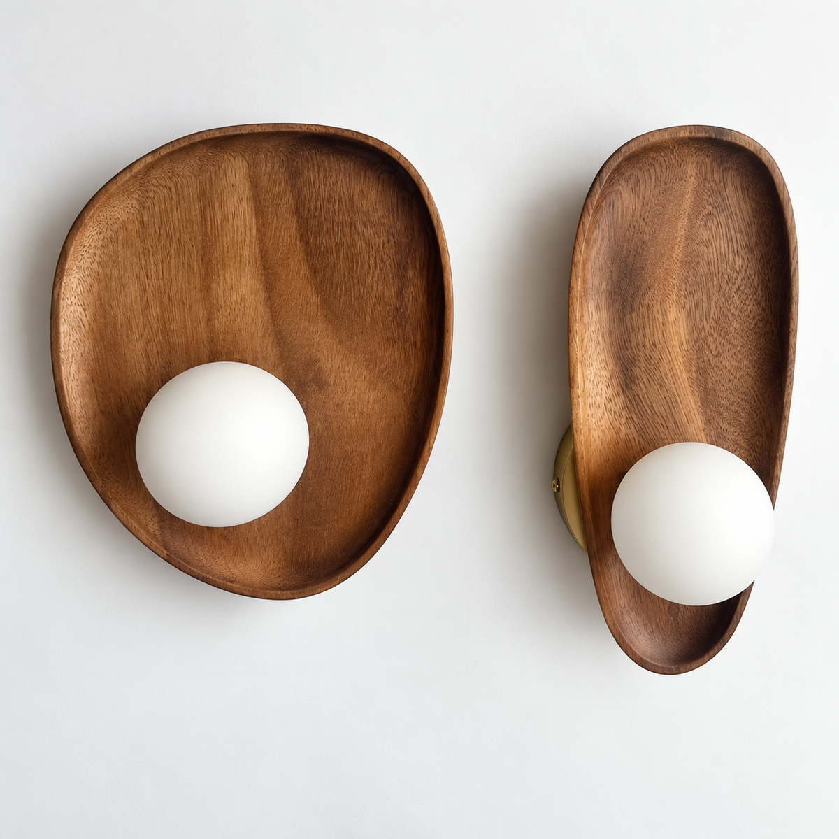 Aplique de madera y cristal · principal