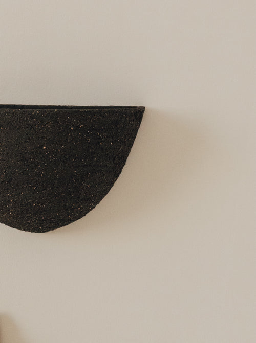 Aplique de pared de cerámica Sa Caleta Negro