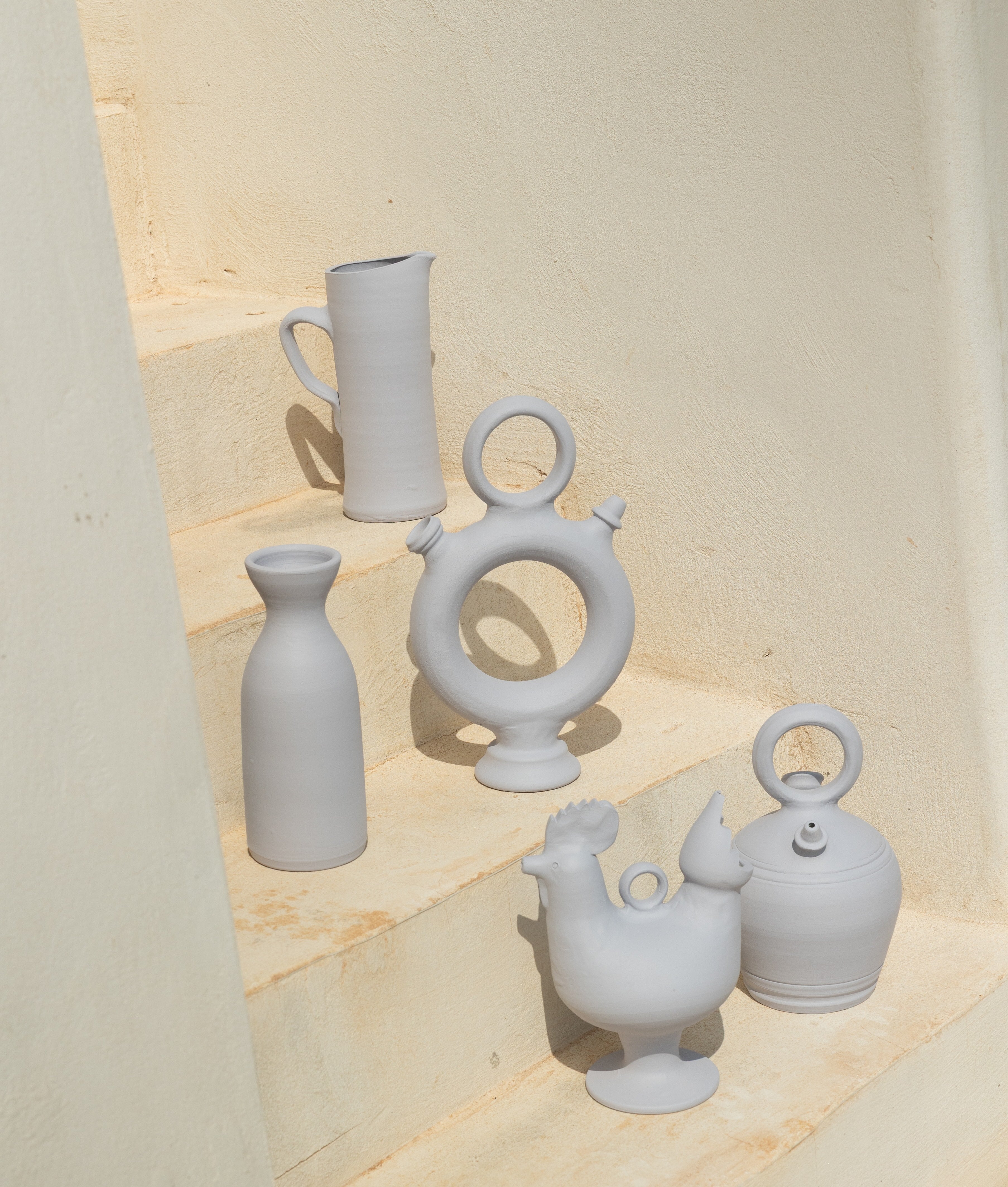 Botijo de cerámica Taren Blanco