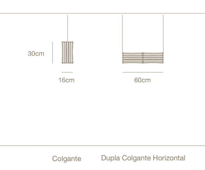 Lampara colgante Errota Dupla by Baku