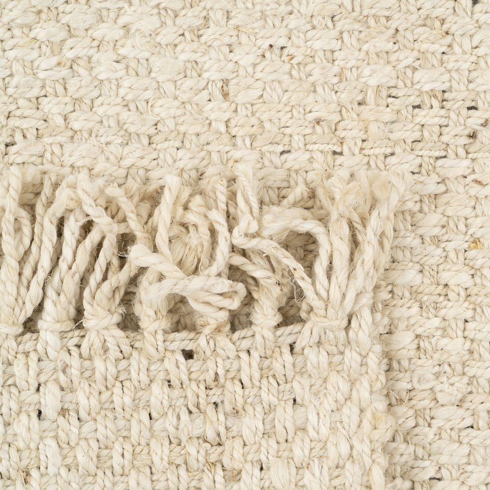 Alfombra Denia Crema, 70 x 170 cm, detalle del acabado