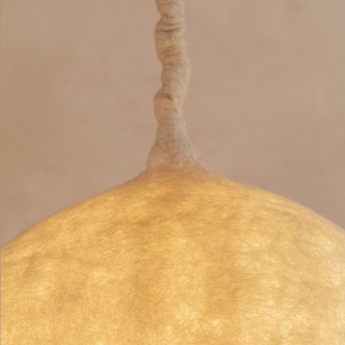 detalle lampara lana