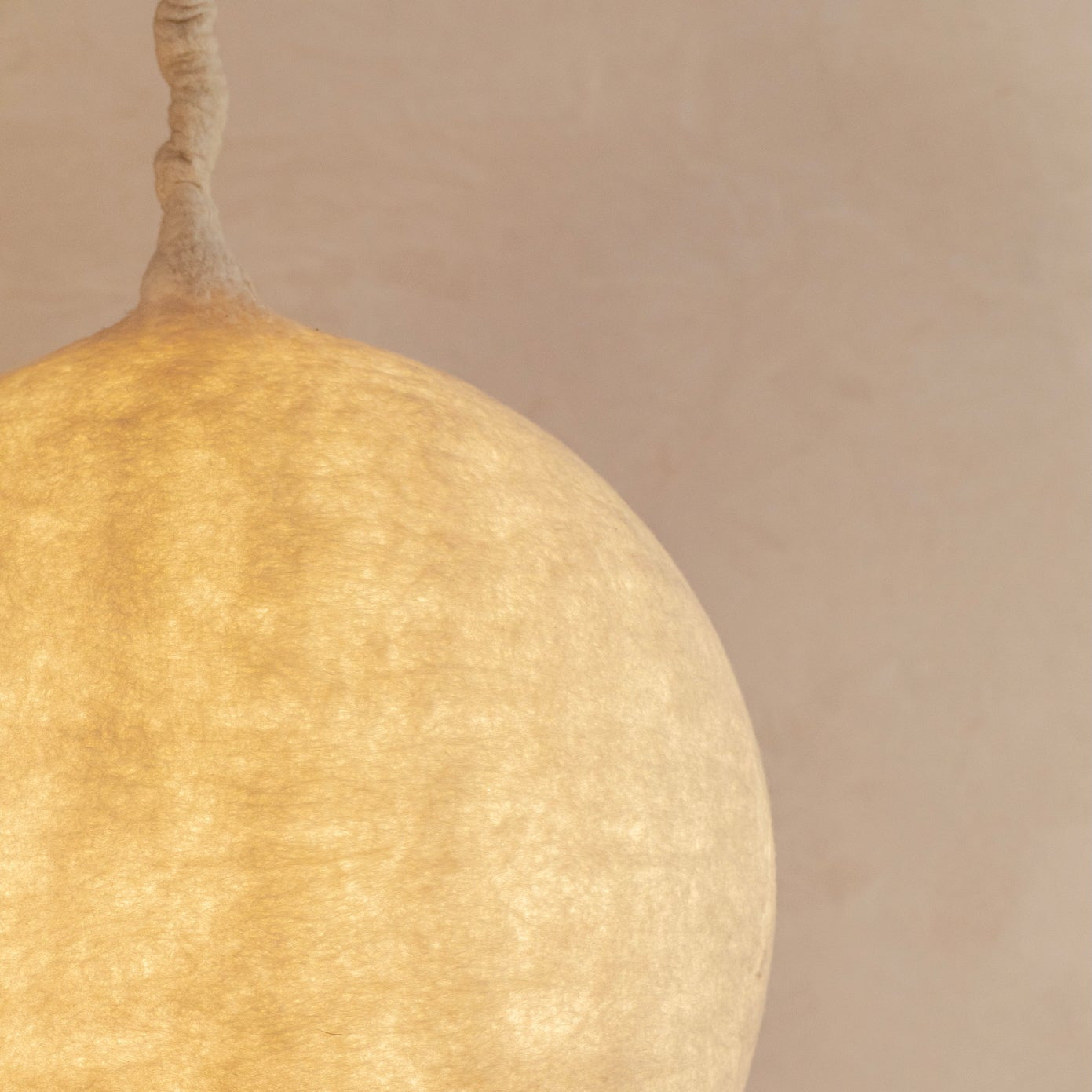 detalle lampara lana