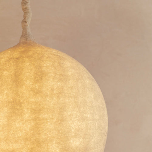 detalle lampara lana