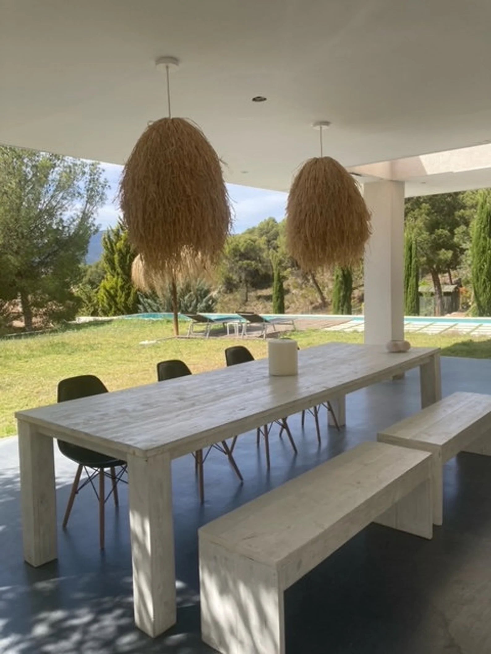 Lámpara colgante de Rafia Urdi