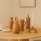 Pack de cerámica Terracota - Jarra, Decantador y Botijo