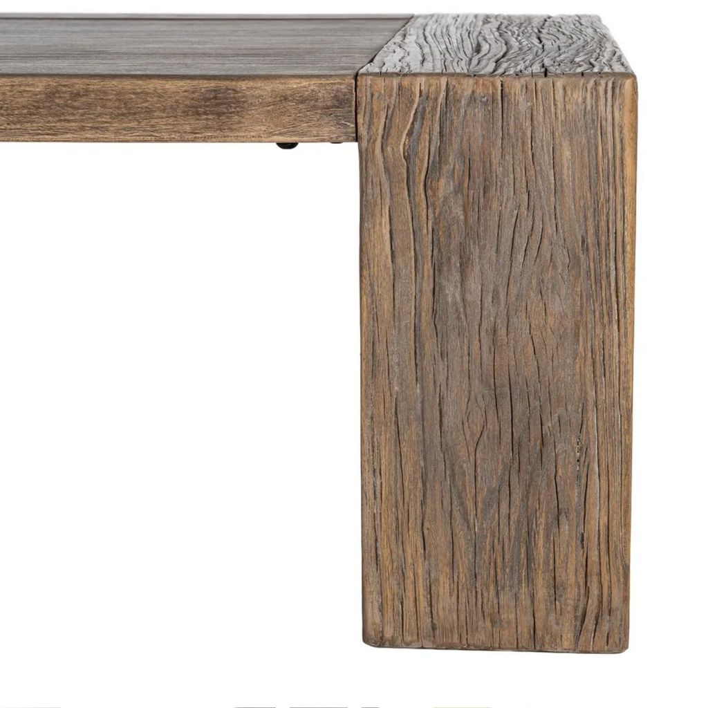 mesa de centro madera envejecida