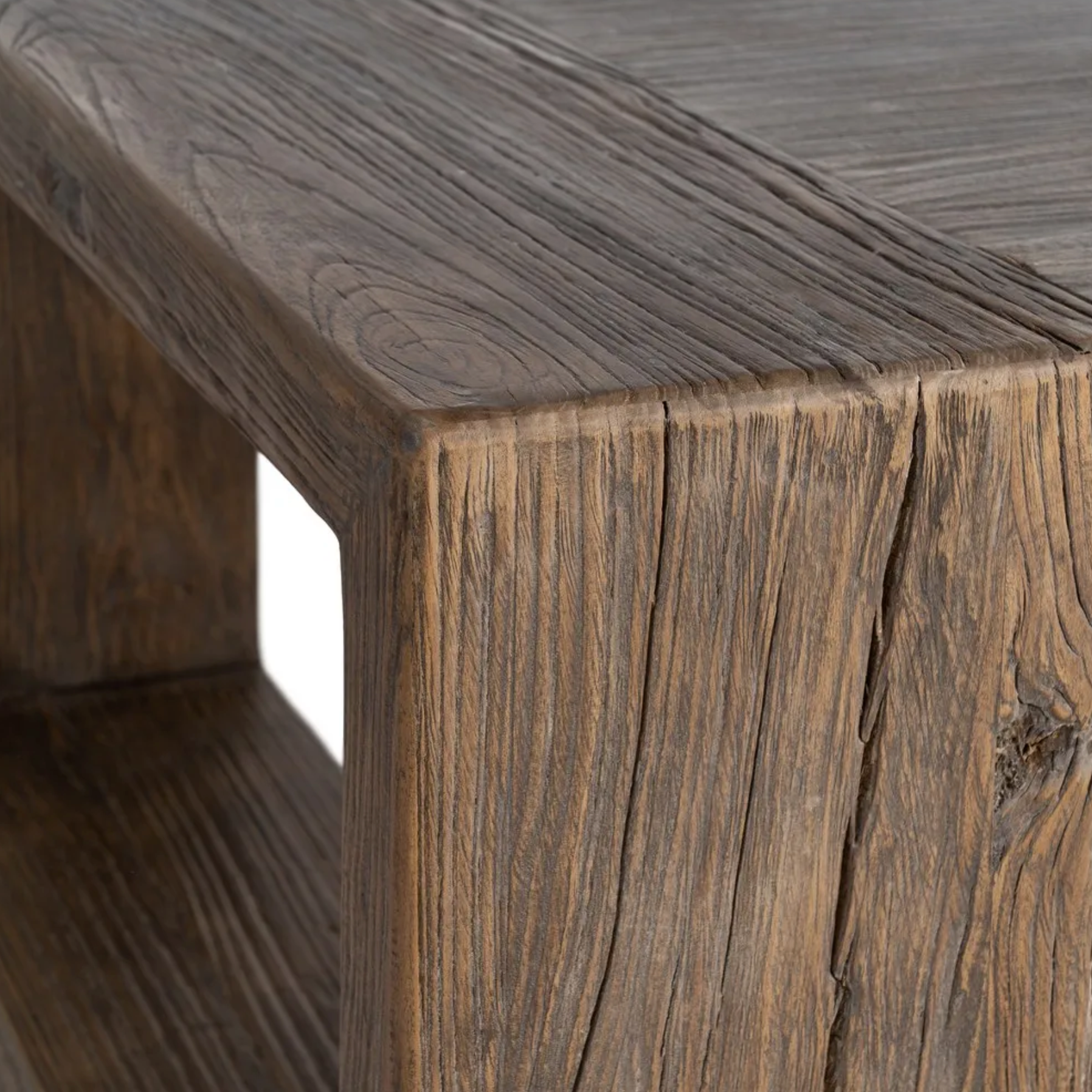 mesa de centro madera envejecida