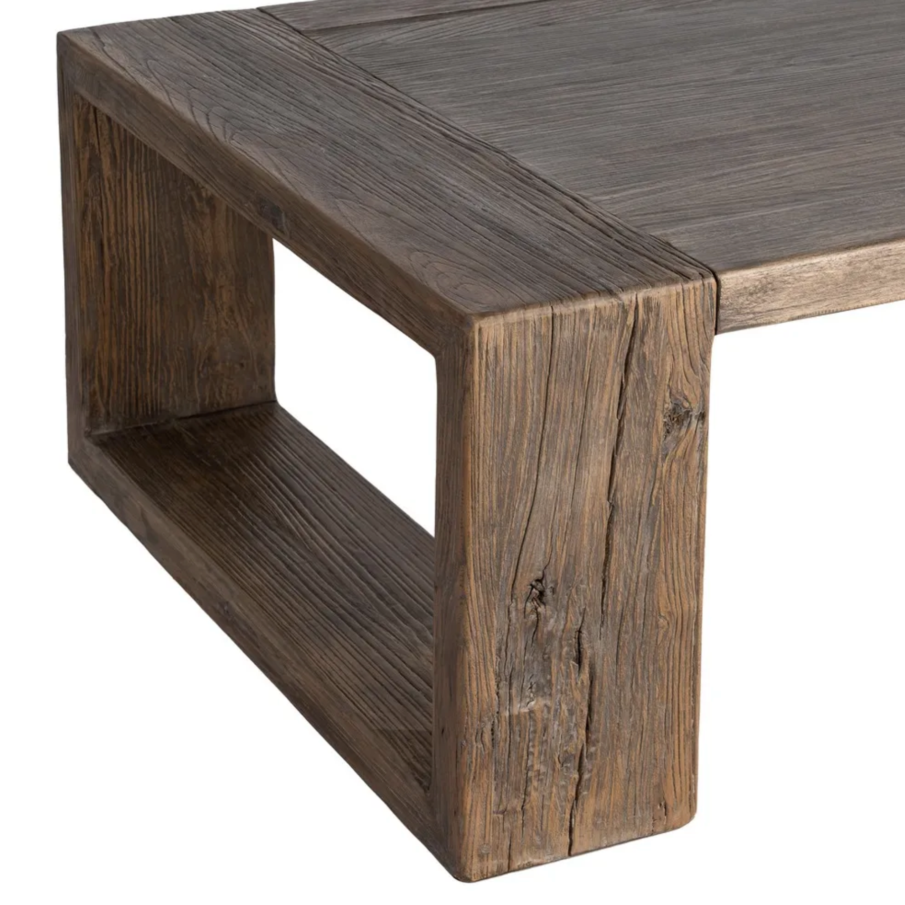 mesa de centro madera envejecida