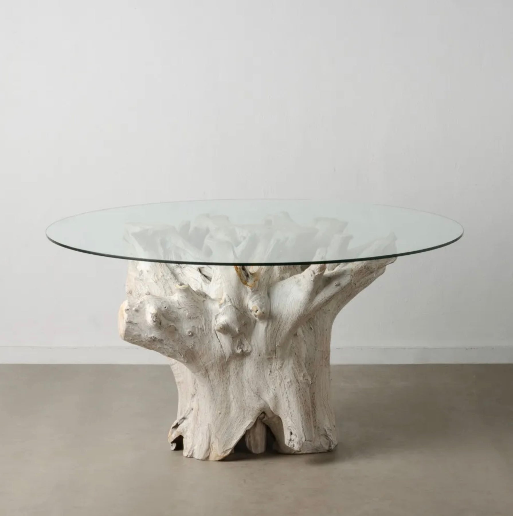 Mesa de comedor Madera Raices Blanca