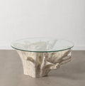 Mesa de centro Madera Raices Blanca