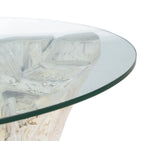 Mesa de centro Madera Raices Blanca
