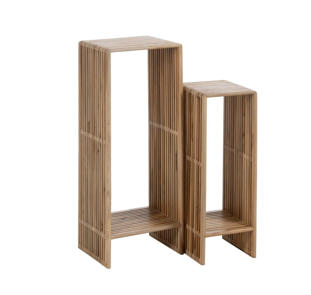 Mesa Auxiliar Teca Nara - Serie de 2