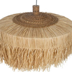 Lámpara Palapa de fibra natural — 80 × 80 × 45 cm, detalle de la pantalla