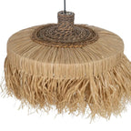 Lámpara Palapa de fibra natural — 50 × 50 × 35 cm, vista de la pantalla