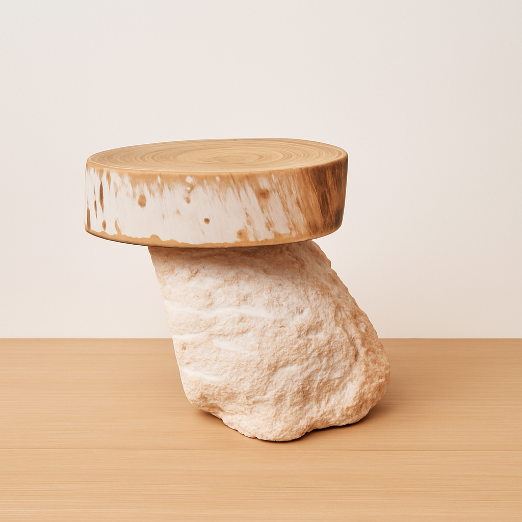 Primitif side table, Art Brut collection 