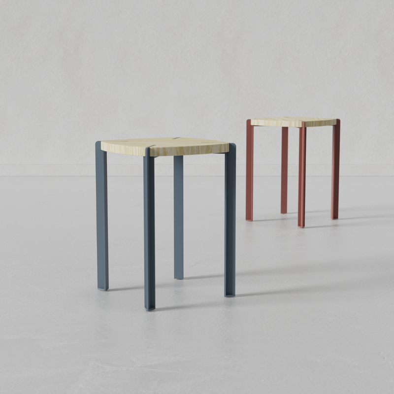 Taburete Apilable Blue Viga by Nico Cook