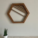 Hexágono Paralelo de madera - Decoración artesanal
