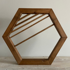 Hexágono Paralelo de madera - Decoración artesanal