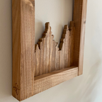 Silueta del Bosque Perdido - Decoración de madera artesanal