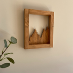 Silueta del Bosque Perdido - Decoración de madera artesanal