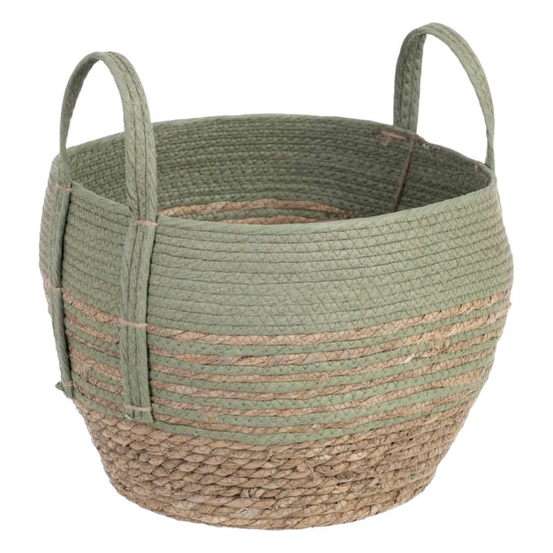 Set 3 Cestos Handmade Green