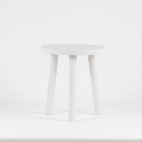 Taburete/Mesita Baja Artesanal Dama White by Jaque