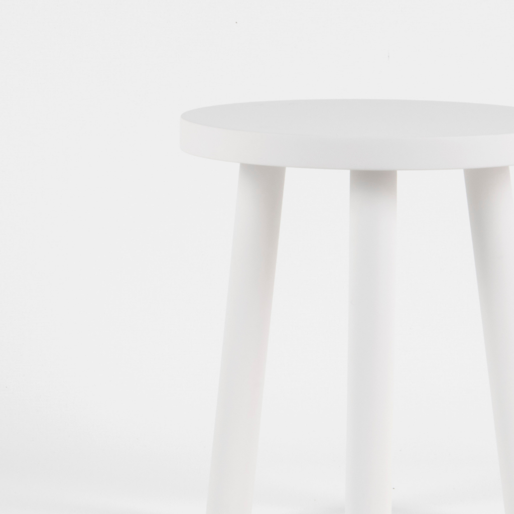 Taburet Artesanal Blanco