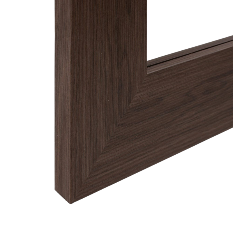 ESPEJO DE SUELO DE MADERA OSCURA