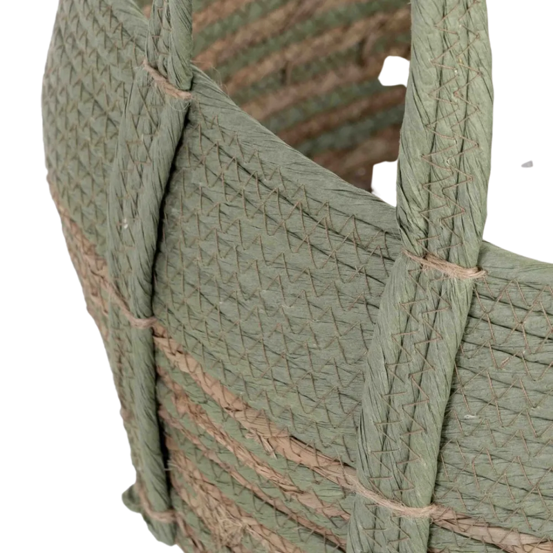 Set 3 Cestos Handmade Green