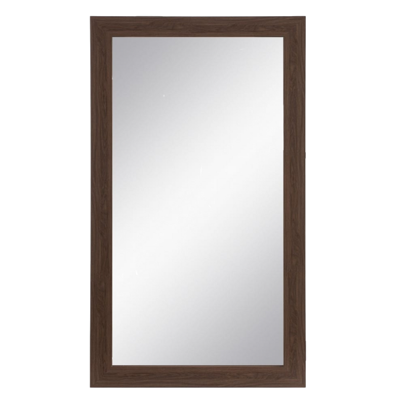 ESPEJO DE SUELO DE MADERA OSCURA