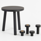 Taburete Artesanal Negro