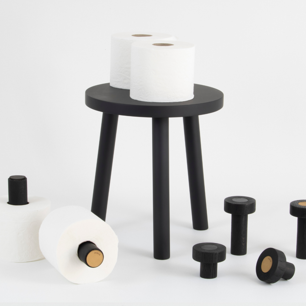 Taburete Artesanal Negro