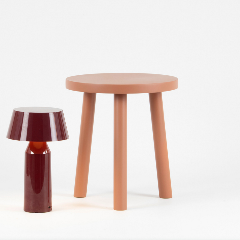 Taburete/Mesita Baja Artesanal Dama Red by Jaque