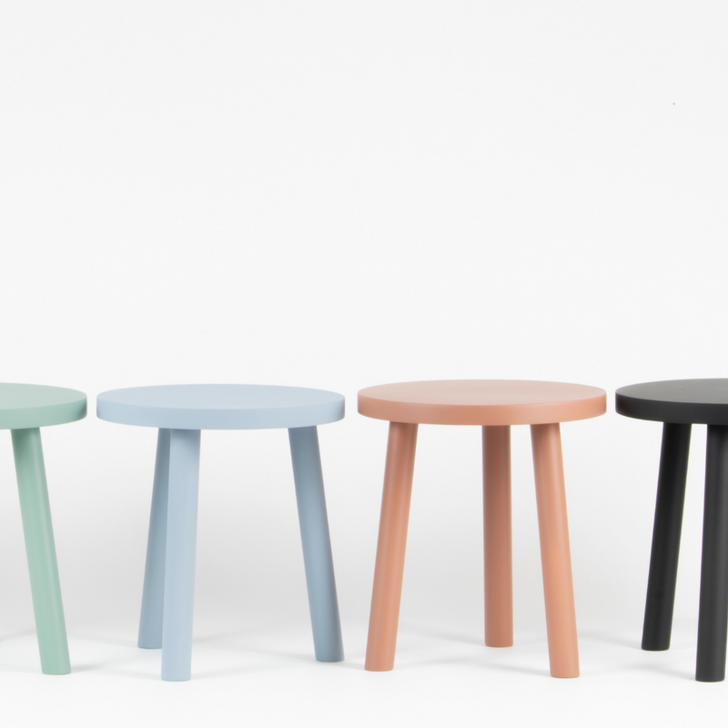 Taburete/Mesita Baja Artesanal Dama Red by Jaque