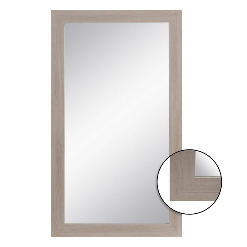 ESPEJO DE SUELO DE MADERA ROZADA