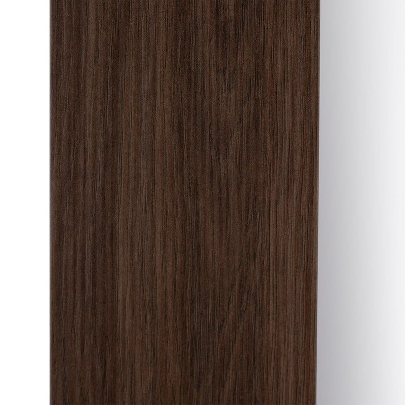 ESPEJO DE SUELO DE MADERA OSCURA