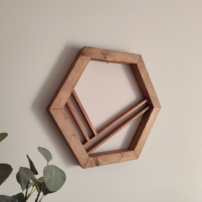Hexágono Perpendicular Deco Pared by SB Wood Studio