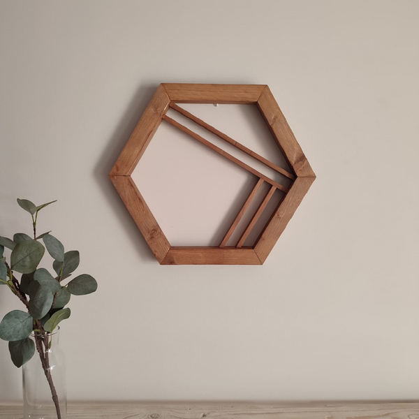 Hexágono Perpendicular Deco Pared by SB Wood Studio