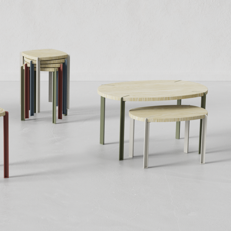 Set Mesas de Centro Viga by Nico Cook