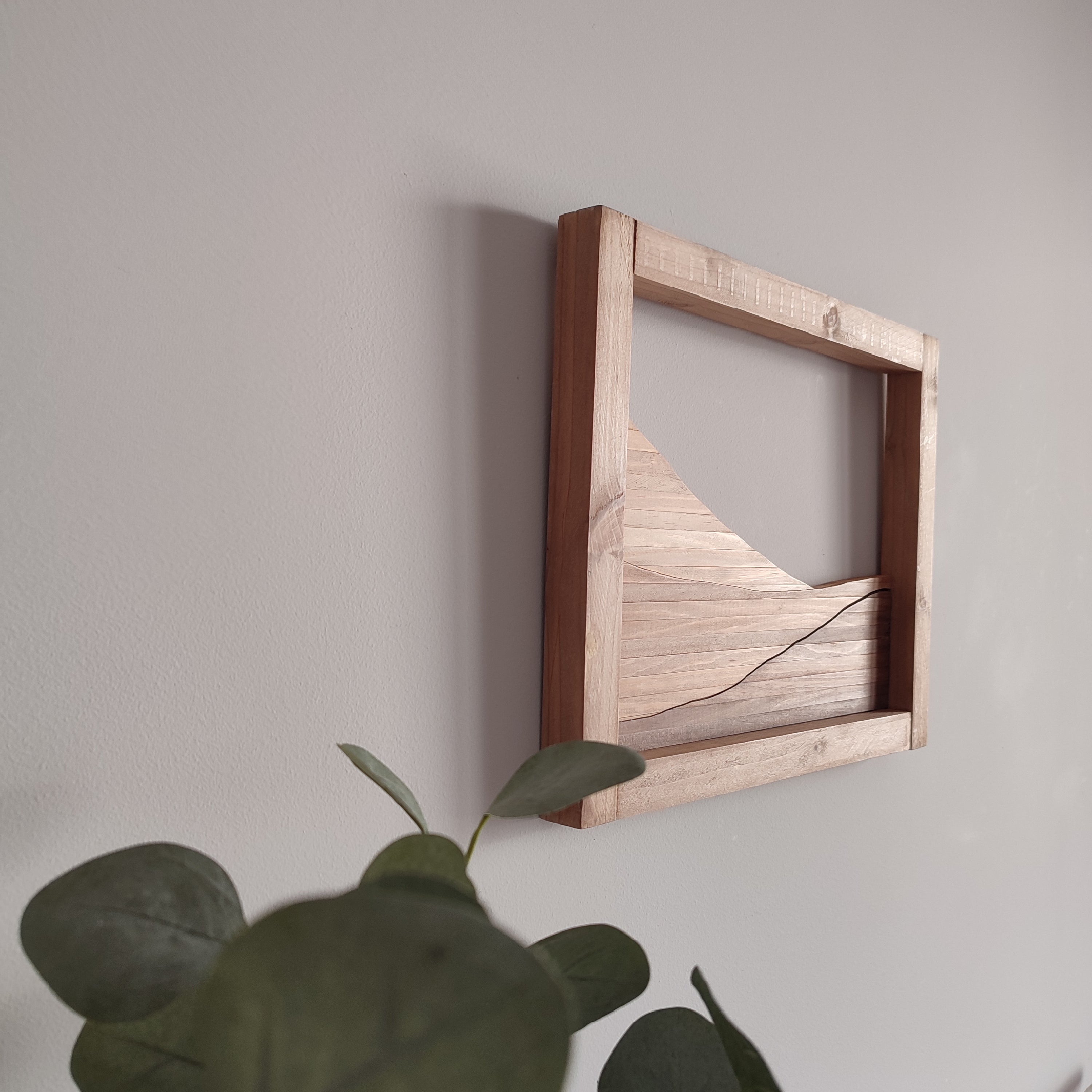 Horizonte de Montañas - Decoración de madera artesanal