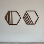 Pair of Geometric Hexagons by SB Wood Studio