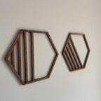 Pair of Geometric Hexagons by SB Wood Studio