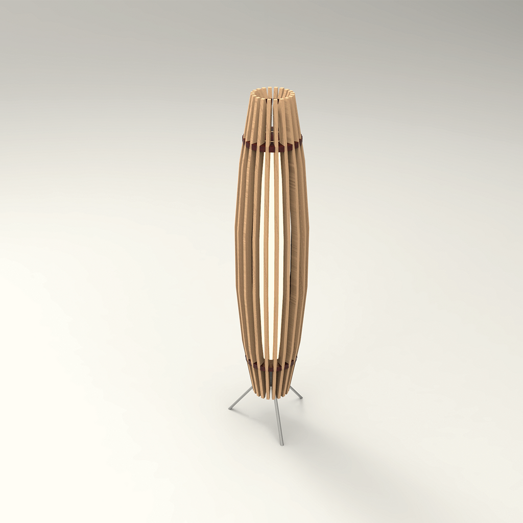 lampara artesanal de madera